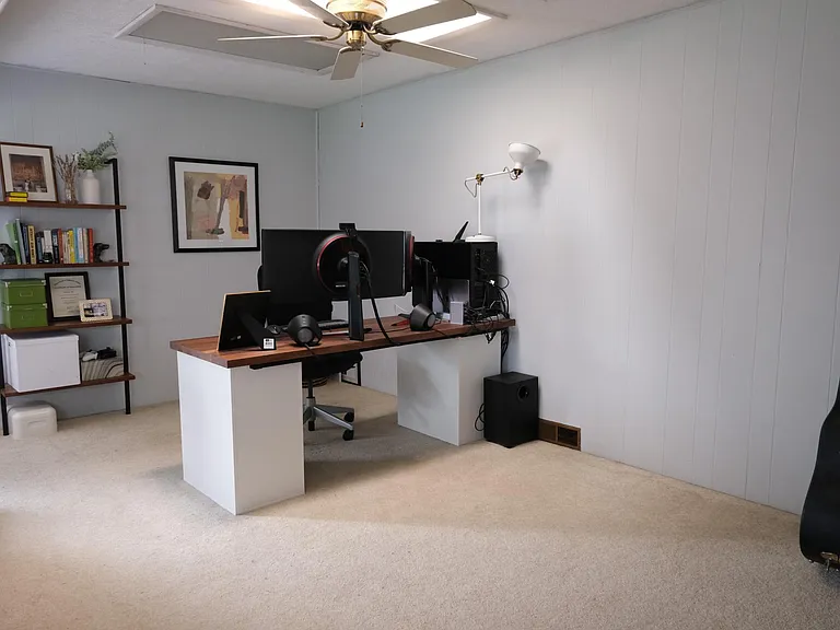 Office in back den