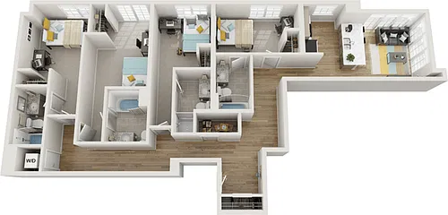 Floor plan 4BR/4BA - D9