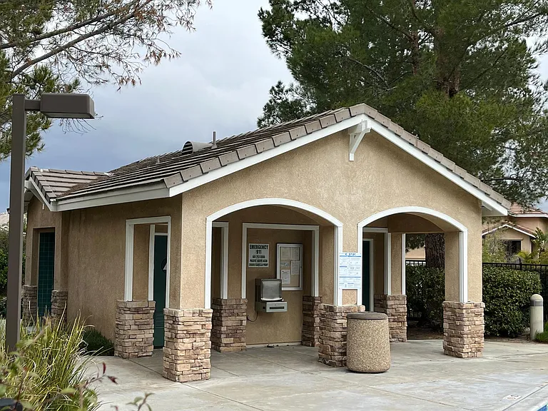 Convenient pool area restrooms