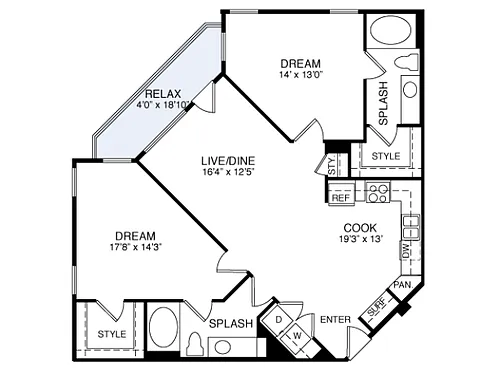 Floor plan 2B3 2-2