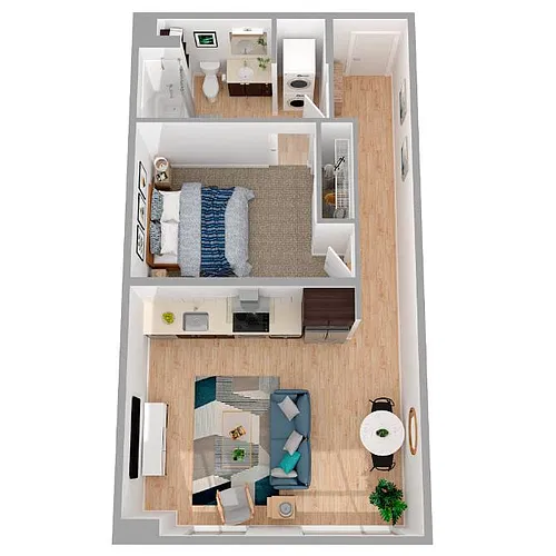 Floor plan 1 Bed/1 Bath Urban ARCH-a11.1