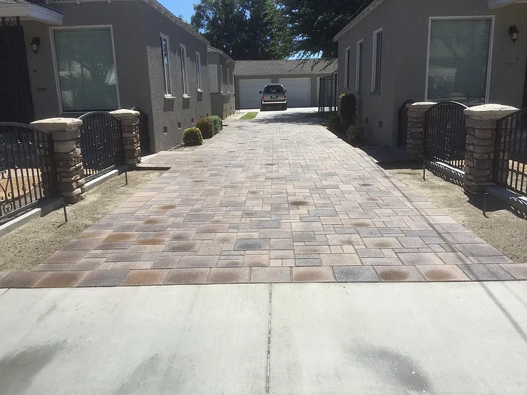 View as you enter from street. Cottage is on the left.