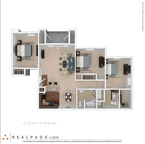 Floor plan 3 Bedroom Traditional