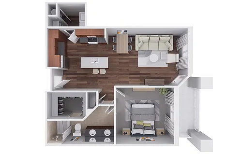 Floor plan 1x1 832 sqft Avanti Reno