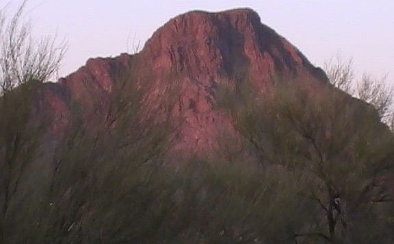View of Cat Mountain behind our house - Tucson Mountain Park