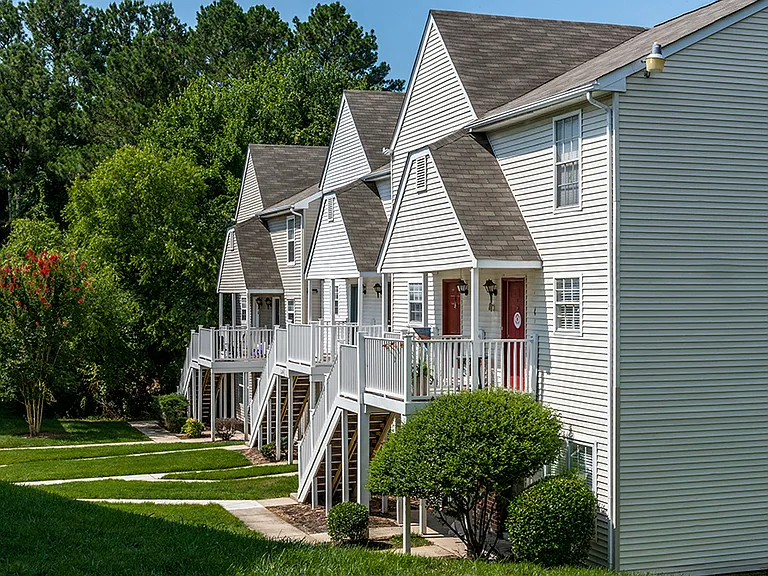 Exterior of apartments here at River Mews Apartments and Townhomes