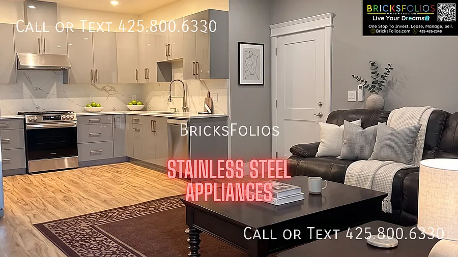Modern Lake Washington View ADU Fully Furnished 2BR/2BA (Kirkland) — Photo 2