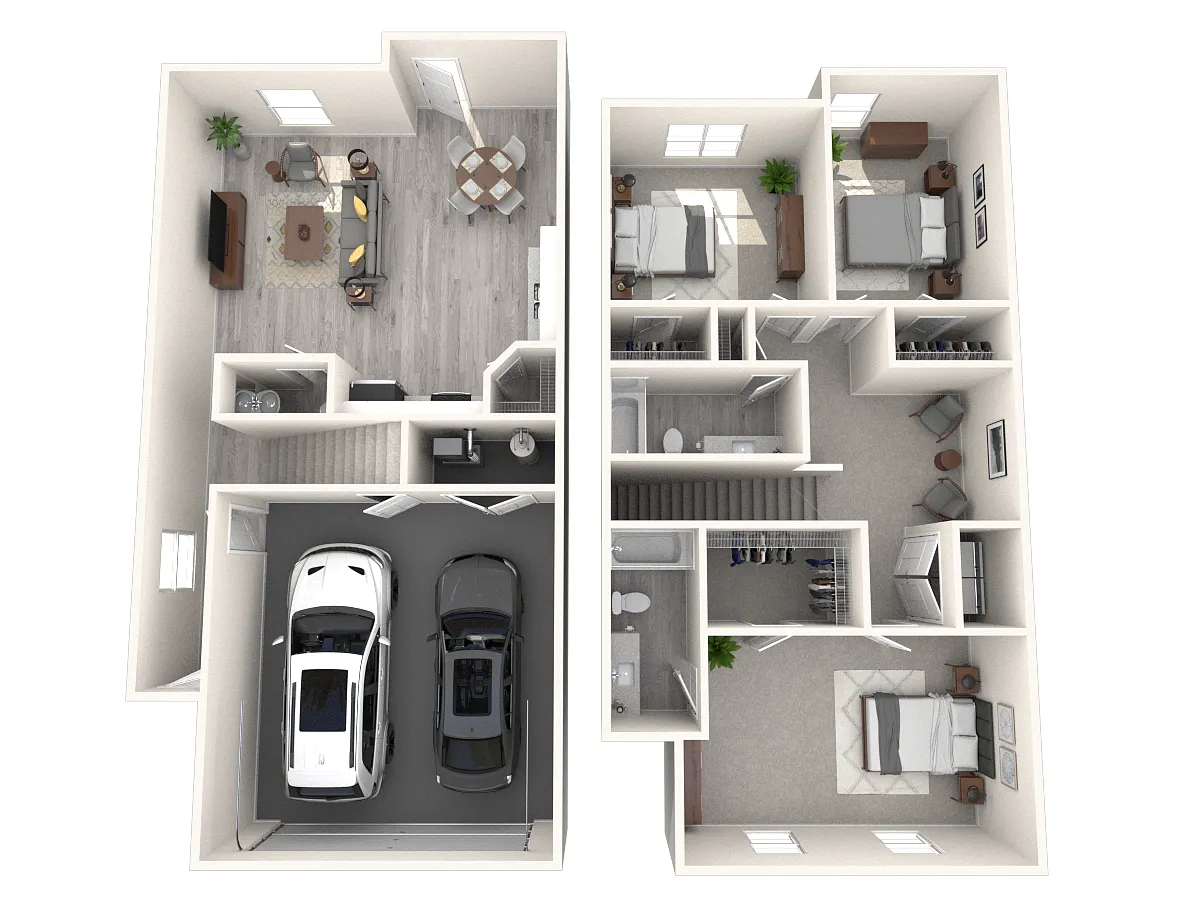 Floor plan 3 Bed 2-5 Bath