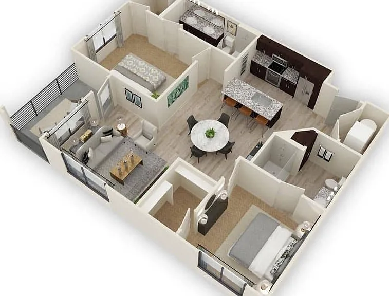 Prescott | 2 Bed/2 Bath | 1,111-1,114 SF Prescott | 2 Bed/2 Bath | 1,111-1,114 SF