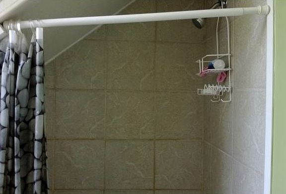 tiled shower