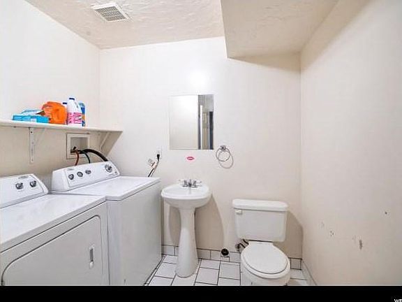 downstairs laundry room