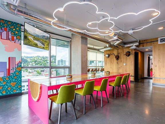 Flexible community spaces designed for studying or working from anywhere