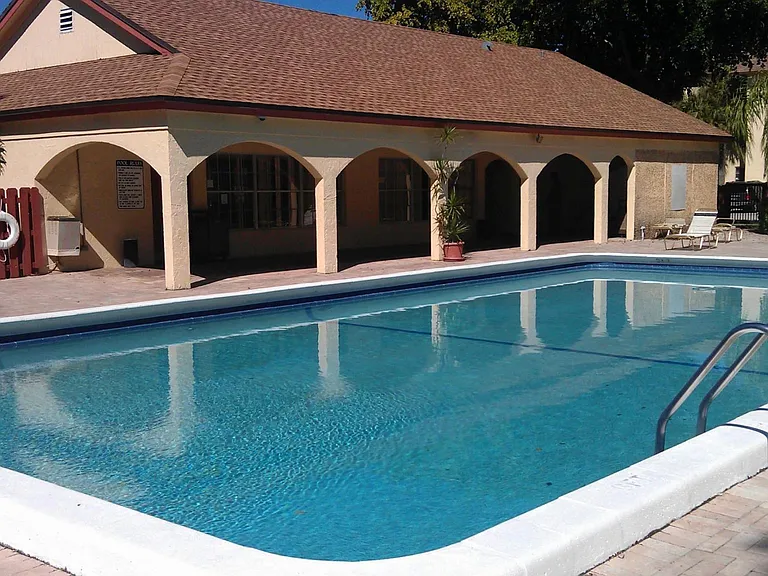 large heated pool and club house