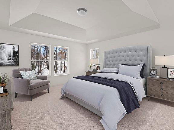 701 Timber Ridge Drive - Master Bedroom - Virtually Staged