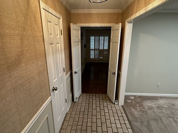 Entry hall with coat closet
