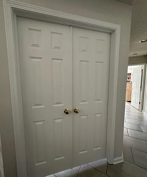 Wide doorways for an open feel