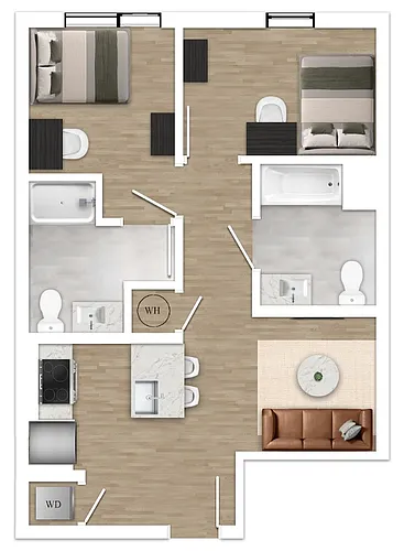 Floor plan 2C - 2X2