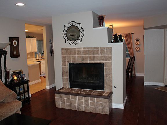 Updated double sided fireplace