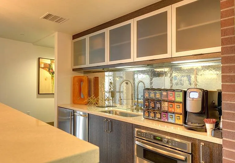 Coffee machine in resident lounge