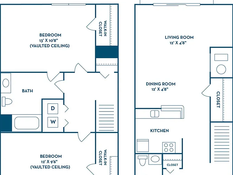 2 Bedroom | 1.5 Bath | 960 SF 2 Bedroom | 1.5 Bath | 960 SF