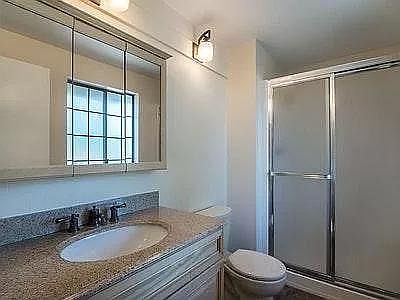 Bathroom with shower. Please email the property manager for scheduling a tour.