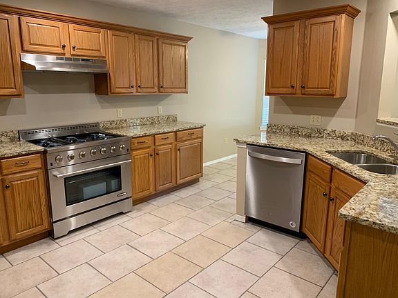 Kitchen with granite countertops