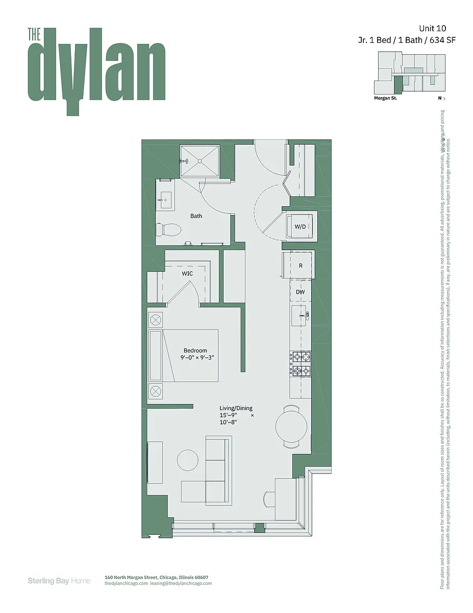 Floor plan Tier 10 - Convertible/1bath