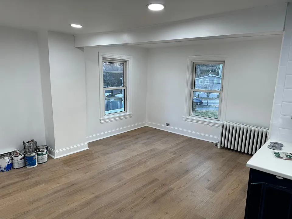 Living area, view from kitchen.