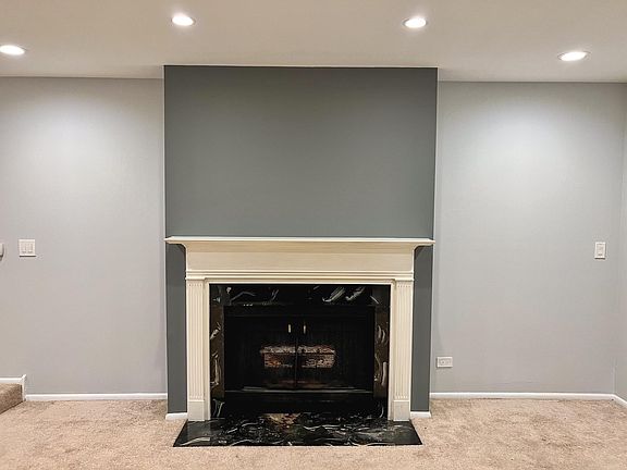 Gas fireplace, operated by wall switch