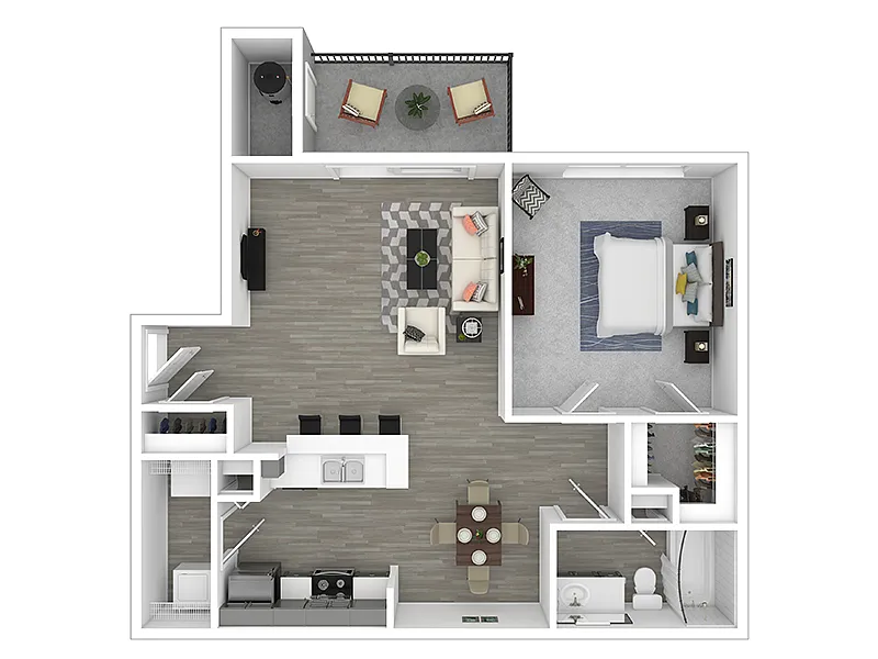 Floor plan 1x1a