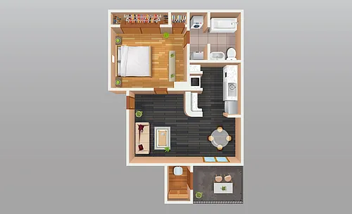 Floor plan 1X1