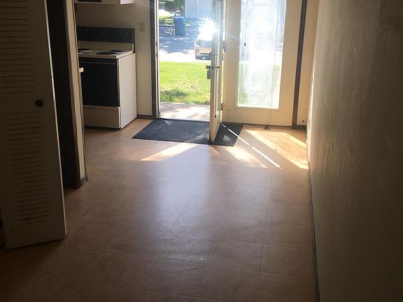 View to back patio. The unit has a patio area.