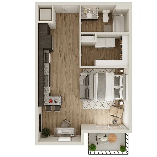 Floor plan Studio Platinum