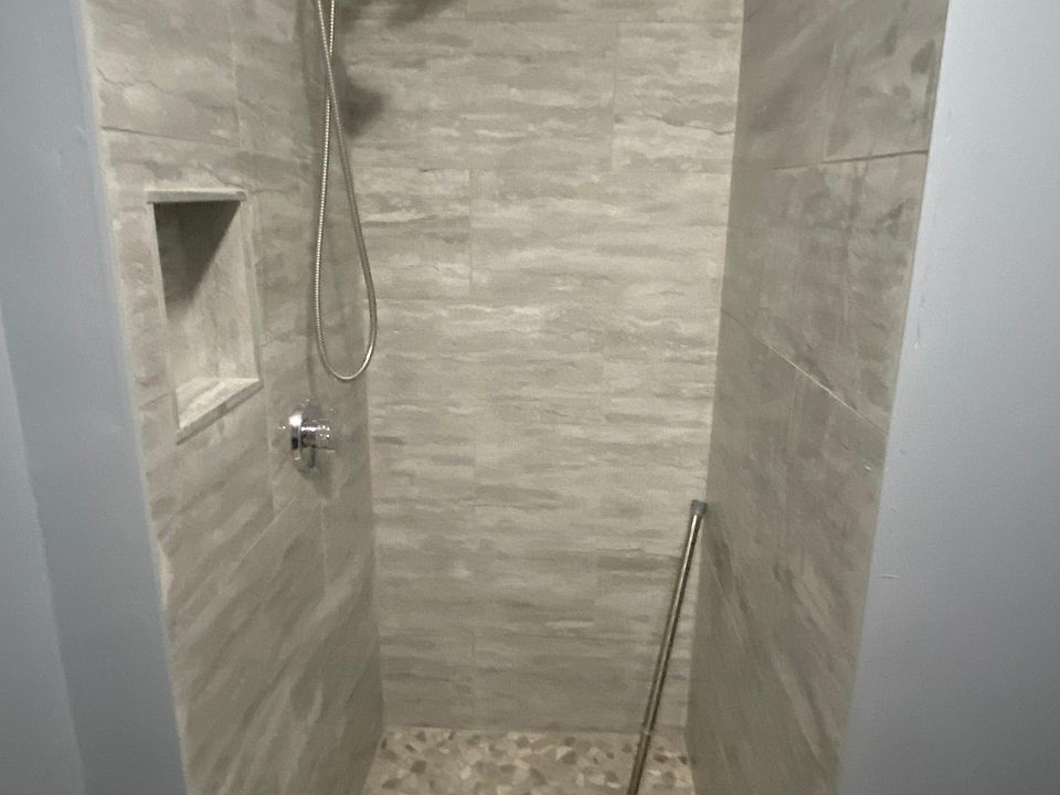Brand new tile shower