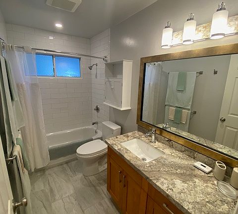 Notice, tile floors and Toto Toilet