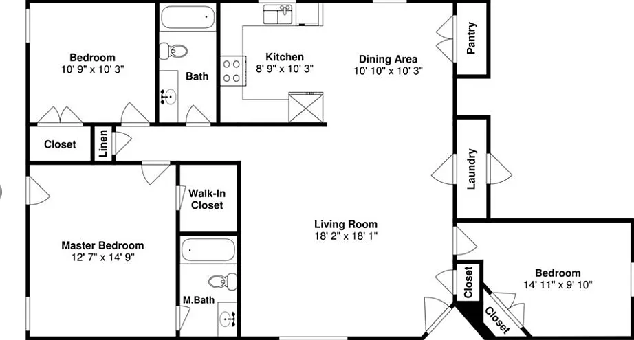 3 bed, 2.0 bath, 1314 sqft, $1,445 — Photo 3