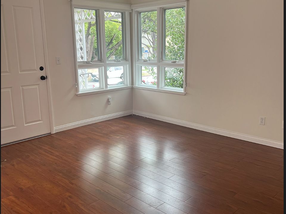 Front door and living room view