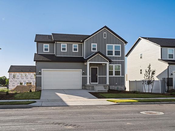The Cottonwood floorplan exterior image taken at a Meritage Homes Community in Tooele, UT.
