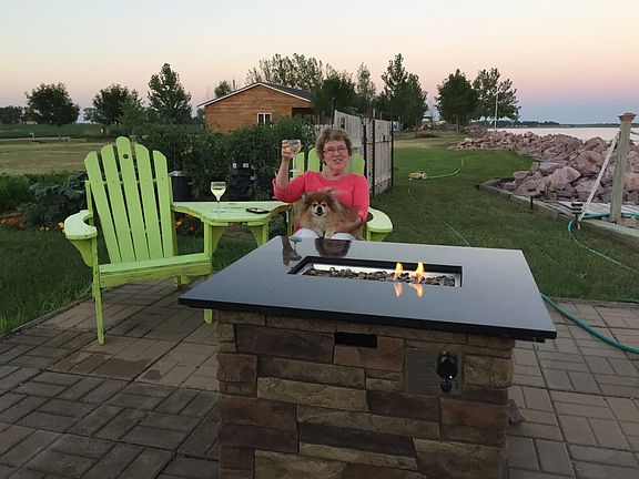 Fire pit lakeside