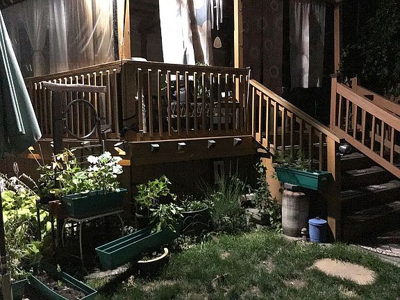 Backyard deck lighting 