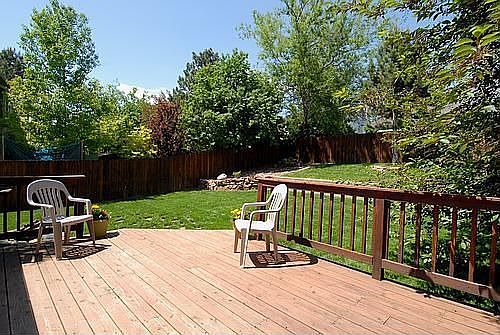 Deck - fenced backyard