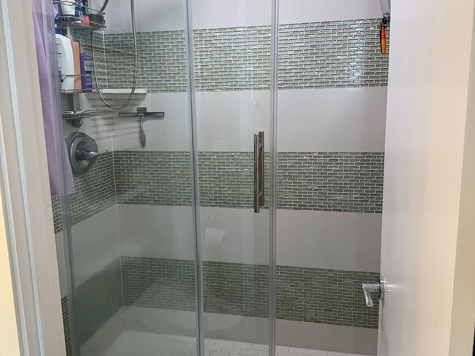 glass shower and toto washlet