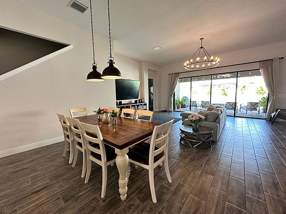Dining area and living area