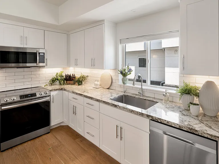 Lovely granite counter tops. Fabulous stainless appliances that are like new