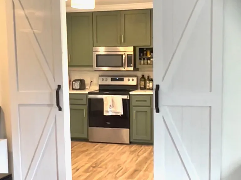 Living room into kitchen