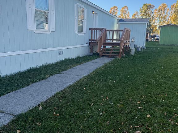 Back entrance with newly built deck