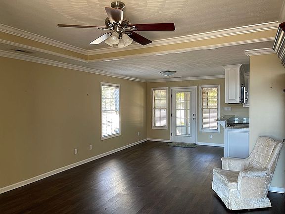 Living and dining areas