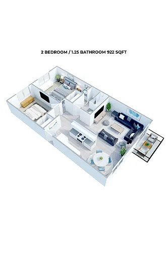 Floor plan 2 X 1L