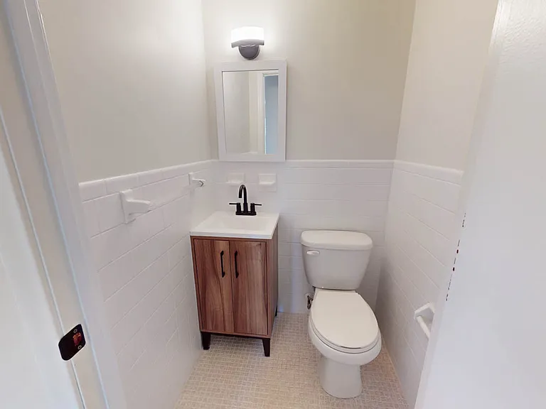 stylish newly renovated, half bath in some units!