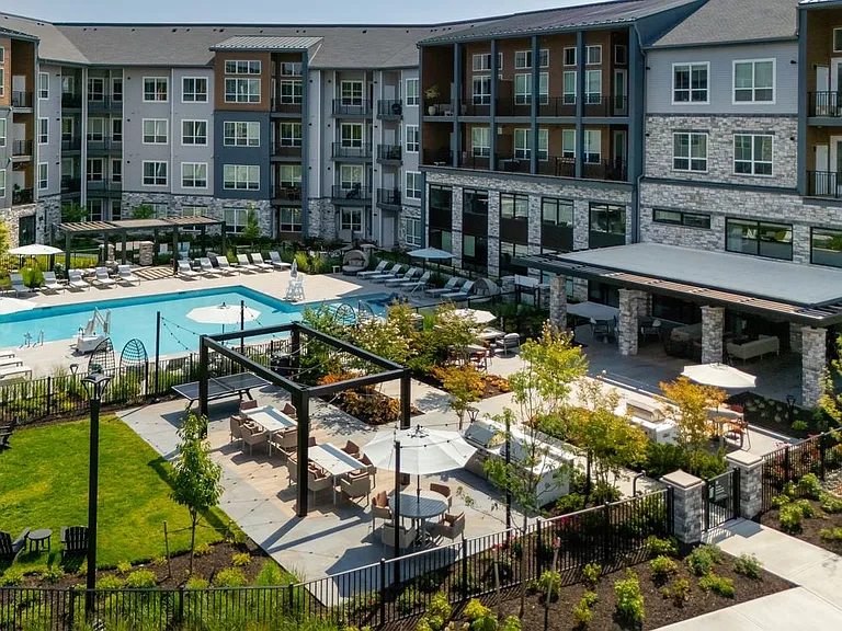 Pool and courtyard